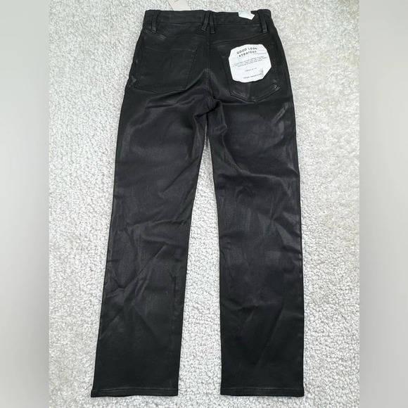 Good American | Good Straight Coated in Black. GS001T. 6 / 28 . 26.5” inseam - Picture 3 of 16